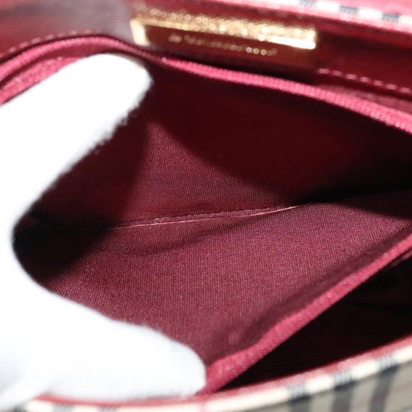 BURBERRY Nova Check Shoulder Bag Canvas Beige Gold Auth BA5440