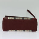 BURBERRY Nova Check Shoulder Bag Canvas Beige Gold Auth BA5440-9