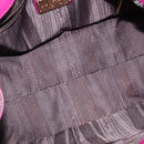 Salvatore Ferragamo Gancini Hand Bag Leather 2way Purple Gold Auth BA5444-11