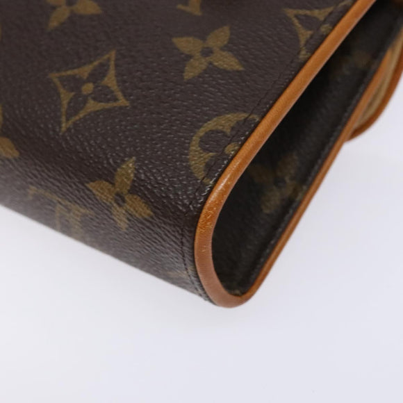 LOUIS VUITTON Monogram Pochette Florentine Waist bag M51855 LV Auth BA5449