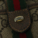 GUCCI GG Supreme Web Sherry Line Bag PVC Beige Red Green 89 02 055 Auth BA5454-18