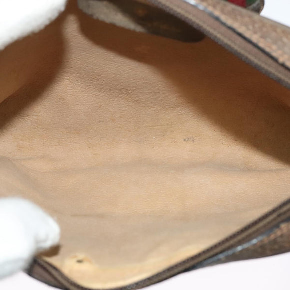 GUCCI GG Supreme Web Sherry Line Bag PVC Beige Red Green 89 02 055 Auth BA5454