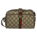 GUCCI GG Supreme Web Sherry Line Bag PVC Beige Red Green 89 02 055 Auth BA5454-13