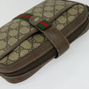 GUCCI GG Supreme Web Sherry Line Bag PVC Beige Red Green 89 02 055 Auth BA5454-6