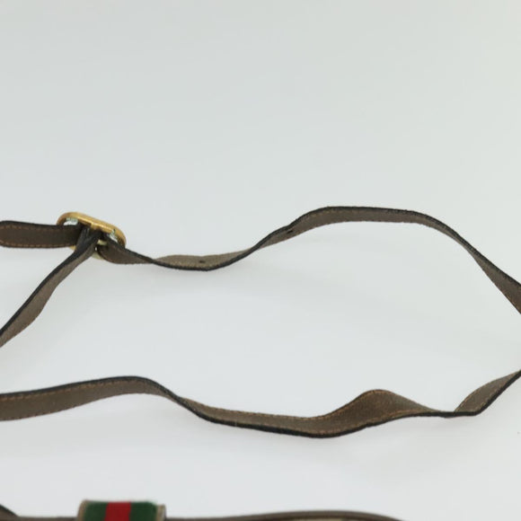 GUCCI GG Supreme Web Sherry Line Bag PVC Beige Red Green 89 02 055 Auth BA5454