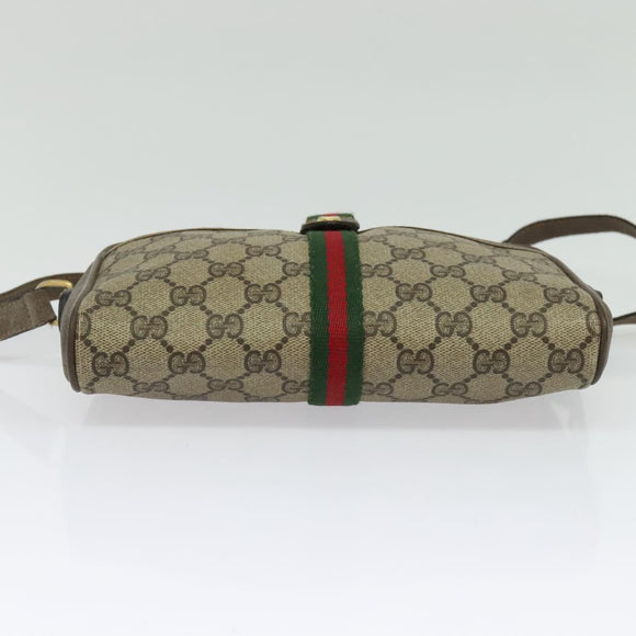 GUCCI GG Supreme Web Sherry Line Bag PVC Beige Red Green 89 02 055 Auth BA5454