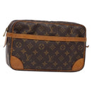 LOUIS VUITTON Monogram Compiegne 28 Clutch Bag M51845 LV Auth BA5459-1