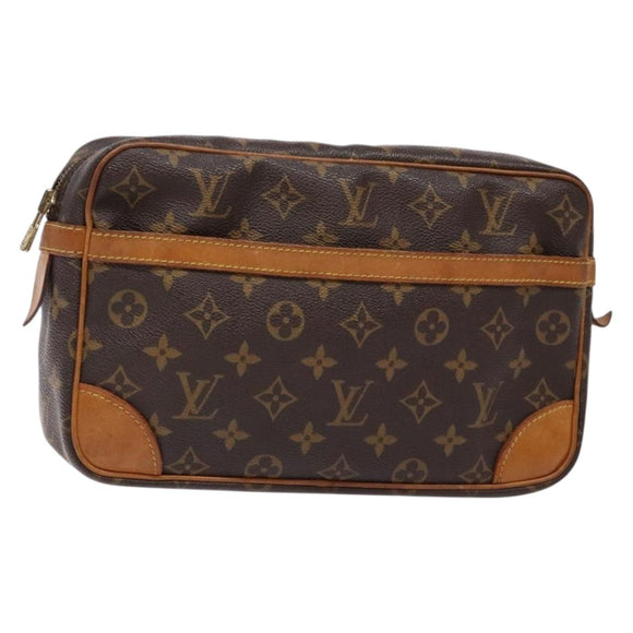LOUIS VUITTON Monogram Compiegne 28 Clutch Bag M51845 LV Auth BA5459
