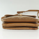 CELINE Macadam Canvas Shoulder Bag PVC Beige Gold Auth BA5468-6