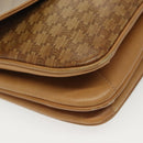 CELINE Macadam Canvas Shoulder Bag PVC Beige Gold Auth BA5468-15
