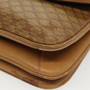 CELINE Macadam Canvas Shoulder Bag PVC Beige Gold Auth BA5468-16