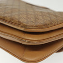 CELINE Macadam Canvas Shoulder Bag PVC Beige Gold Auth BA5468-18