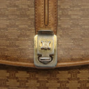CELINE Macadam Canvas Shoulder Bag PVC Beige Gold Auth BA5468-19