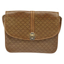 CELINE Macadam Canvas Shoulder Bag PVC Beige Gold Auth BA5468-13