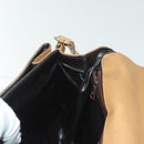 CELINE Macadam Canvas Shoulder Bag PVC Beige Gold Auth BA5468-22