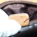 CELINE Macadam Canvas Shoulder Bag PVC Beige Gold Auth BA5468-12