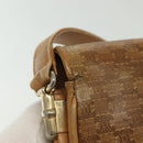 CELINE Macadam Canvas Shoulder Bag PVC Beige Gold Auth BA5468-3