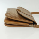 CELINE Macadam Canvas Shoulder Bag PVC Beige Gold Auth BA5468-4