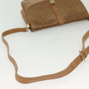 CELINE Macadam Canvas Shoulder Bag PVC Beige Gold Auth BA5468-8