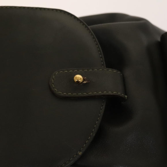 GUCCI Bamboo Backpack Leather Outlet Khaki Gold 003 3444 0030 Auth BA5469