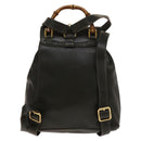GUCCI Bamboo Backpack Leather Outlet Khaki Gold 003 3444 0030 Auth BA5469-2