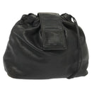 LOEWE Anagram Shoulder Bag Leather Black Auth BA5470-1