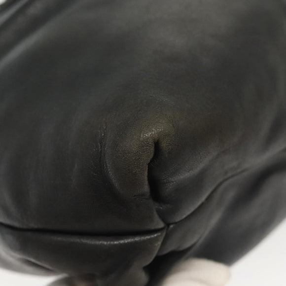 LOEWE Anagram Shoulder Bag Leather Black Auth BA5470