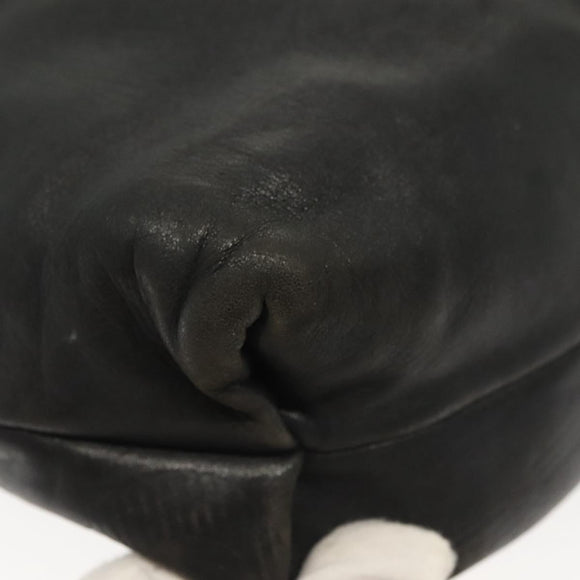 LOEWE Anagram Shoulder Bag Leather Black Auth BA5470