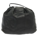 LOEWE Anagram Shoulder Bag Leather Black Auth BA5470-2