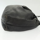 LOEWE Anagram Shoulder Bag Leather Black Auth BA5470-3