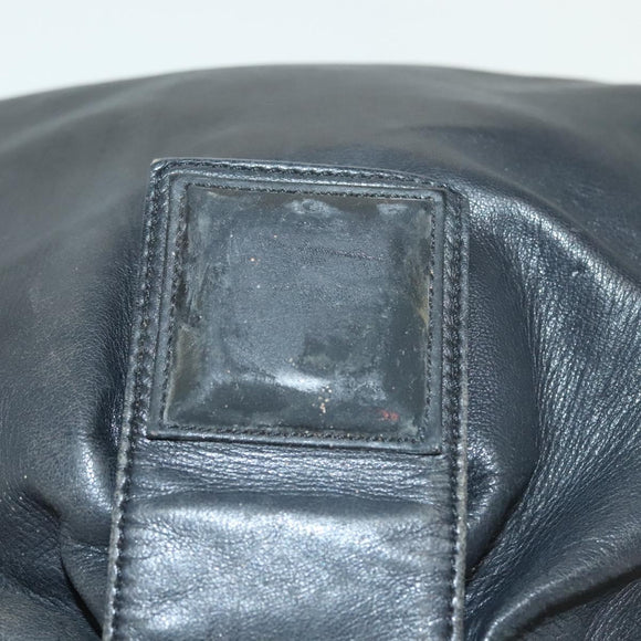 LOEWE Anagram Shoulder Bag Leather Black Auth BA5470