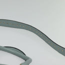 VALENTINO Hand Bag Leather 2way Light Blue Gold Auth BA5471-15