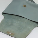 VALENTINO Hand Bag Leather 2way Light Blue Gold Auth BA5471-9