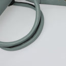 VALENTINO Hand Bag Leather 2way Light Blue Gold Auth BA5471-7