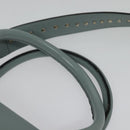 VALENTINO Hand Bag Leather 2way Light Blue Gold Auth BA5471-14