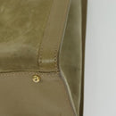 GUCCI Bamboo Hand Bag Suede Leather Green Gold 002 853 0260 Auth BA5474-14