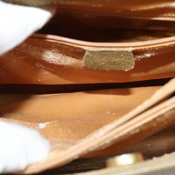 GUCCI Bamboo Hand Bag Suede Leather Green Gold 002 853 0260 Auth BA5474