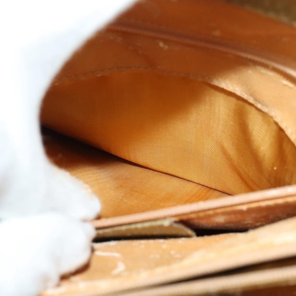 GUCCI Bamboo Hand Bag Suede Leather Green Gold 002 853 0260 Auth BA5474