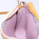 LOUIS VUITTON Vernis Motto Accessory Pouch Marshmallow Pink M91312 Auth BA5484-18