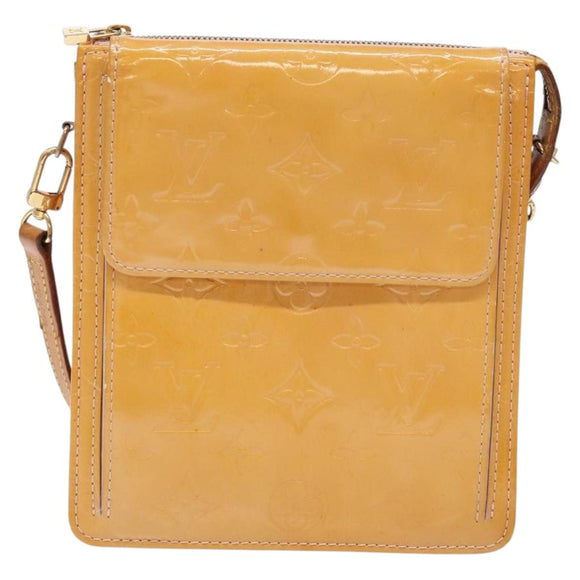 LOUIS VUITTON Vernis Motto Accessory Pouch Marshmallow Pink M91312 Auth BA5484