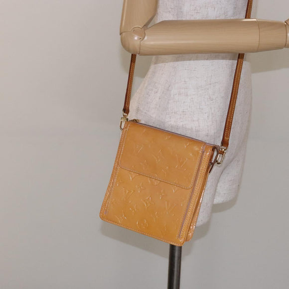 LOUIS VUITTON Vernis Motto Accessory Pouch Marshmallow Pink M91312 Auth BA5484