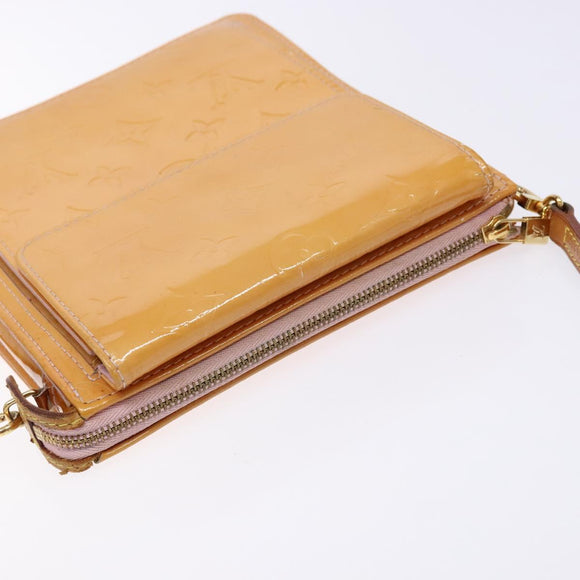 LOUIS VUITTON Vernis Motto Accessory Pouch Marshmallow Pink M91312 Auth BA5484