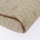Christian Dior Honeycomb Canvas Shoulder Bag PVC Beige Gold Auth BA5486-13