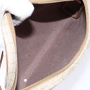 Christian Dior Honeycomb Canvas Shoulder Bag PVC Beige Gold Auth BA5486-17
