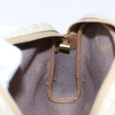 Christian Dior Honeycomb Canvas Shoulder Bag PVC Beige Gold Auth BA5486-19