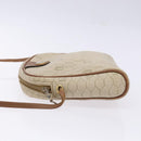 Christian Dior Honeycomb Canvas Shoulder Bag PVC Beige Gold Auth BA5486-5