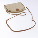 Christian Dior Honeycomb Canvas Shoulder Bag PVC Beige Gold Auth BA5486-7