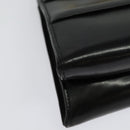 Salvatore Ferragamo Chain Shoulder Bag Leather Black Gold Auth BA5489-9