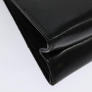 Salvatore Ferragamo Chain Shoulder Bag Leather Black Gold Auth BA5489-15