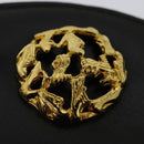 Salvatore Ferragamo Chain Shoulder Bag Leather Black Gold Auth BA5489-17